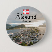 Alesund Norway Souvenir Ronde Button 7,6 Cm (Voorkant)