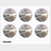 Alesund Norway Souvenir Ronde Sticker (Vel)