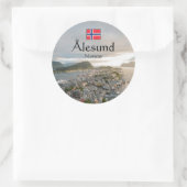 Alesund Norway Souvenir Ronde Sticker (Tas)
