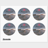 Alesund Norway Souvenir Ronde Sticker (Vel)
