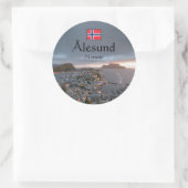Alesund Norway Souvenir Ronde Sticker (Tas)