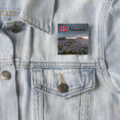 Alesund Norway Souvenir Vierkante Button 5,1 Cm (In situ)