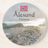 Alesund Norway Zandsteen Onderzetter (Voorkant)