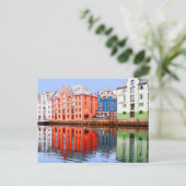 Alesund waterfront, Noorwegen Briefkaart (Staand voorkant)