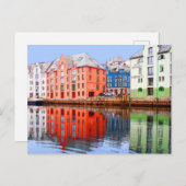 Alesund waterfront, Noorwegen Briefkaart (Voorkant / Achterkant)