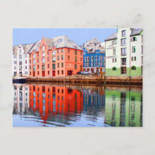 Alesund waterfront, Noorwegen Briefkaart