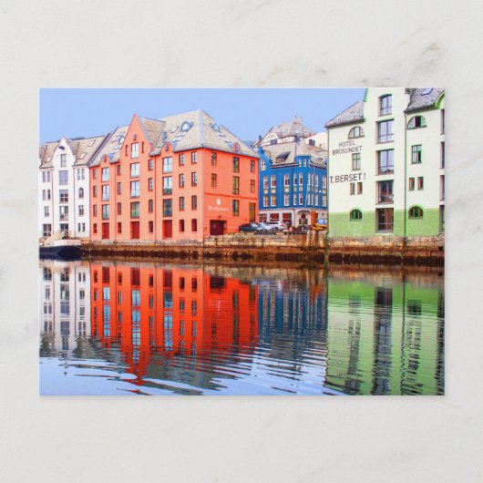 Alesund waterfront, Noorwegen Briefkaart (Voorkant)
