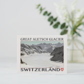 Aletsch Glacier - op White.jpg Briefkaart (Staand voorkant)