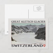 Aletsch Glacier - op White.jpg Briefkaart (Voorkant / Achterkant)