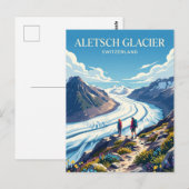 Aletschgletsjer Zwitserland Briefkaart (Voorkant / Achterkant)