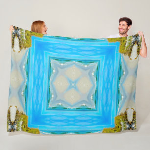 Aleut Native Coastal Tribal Spirit Mandala Fleece Deken