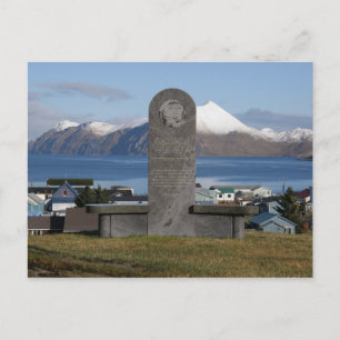 Aleut Relocation Memorial Statue, Unalaska Island Briefkaart