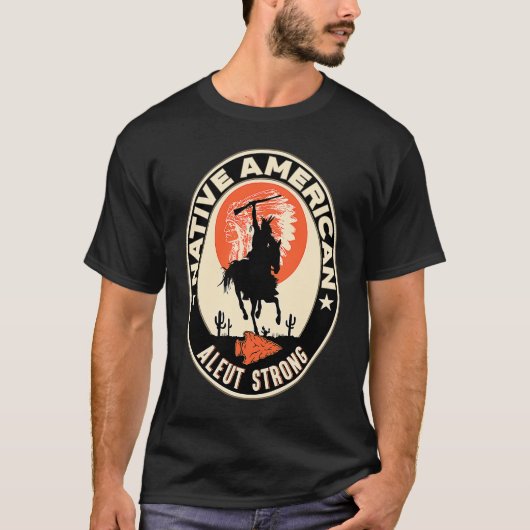 Aleut Tribe Native American Indian Pride respect S T-shirt (Voorkant)