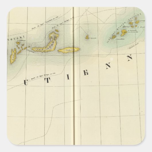 Aleutiaanse eilanden 39 vierkante sticker (Voorkant)