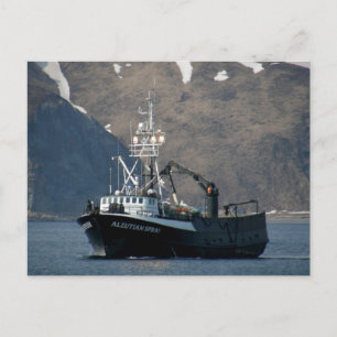 Aleutian Spray, Crab Boat in Dutch Harbour, AK Briefkaart
