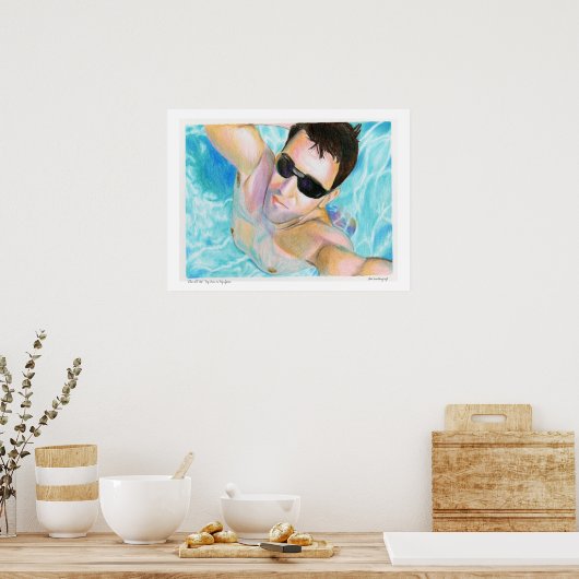 "Alex All Natt" Mijn gezicht op mijn rug... Poster (Keuken)