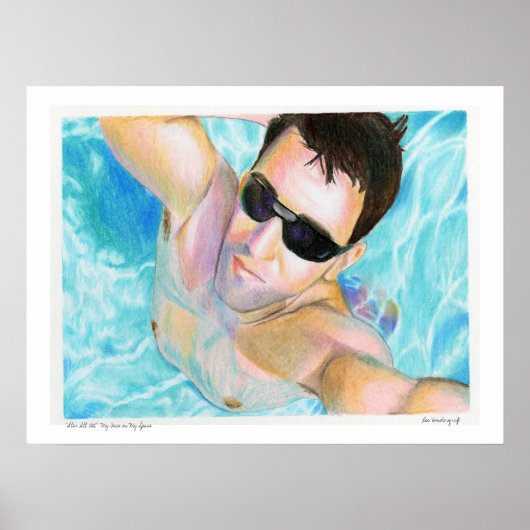 "Alex All Natt" Mijn gezicht op mijn rug... Poster (Voorkant)