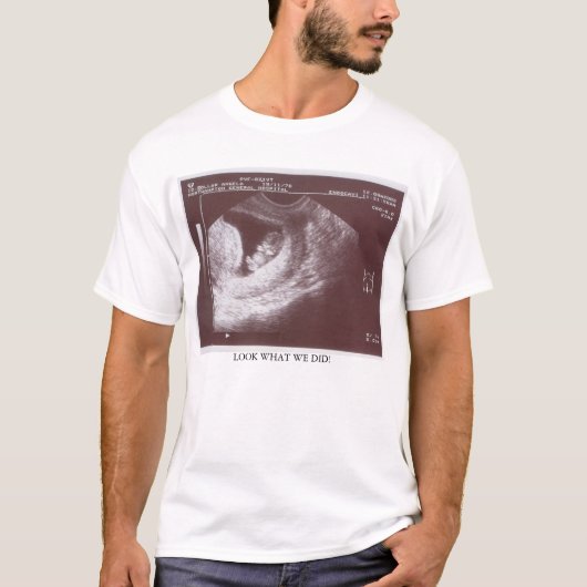 Alex & Angela's eerste baby afbeelding T-shirt (Voorkant)