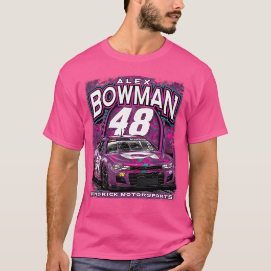 Alex Bowman Paarse auto T-shirt (Voorkant)