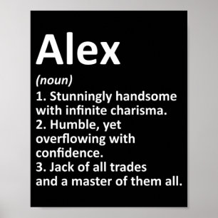 Alex Definitie Persoonlijke Naam Grappige Verjaard Poster