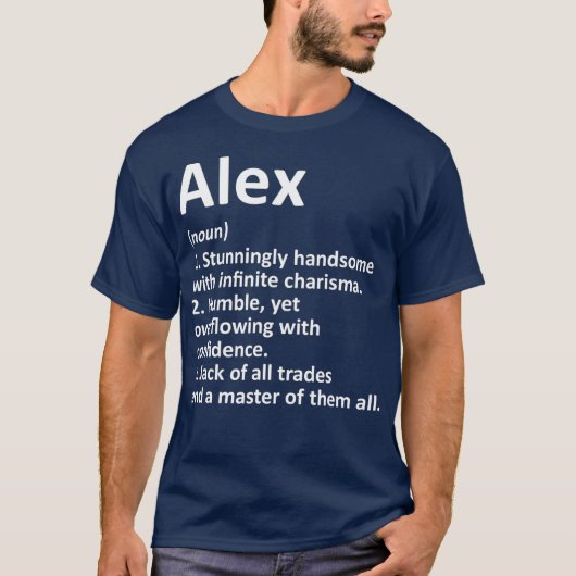 ALEX Definition Personalized Name Funny Birthday T-shirt (Voorkant)