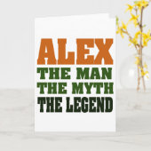 Alex - het Man, de Mythe, de Legende! Kaart (Gele Bloem)
