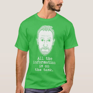 Alex Horne TaskMaster Alle informatie staat op de T-shirt