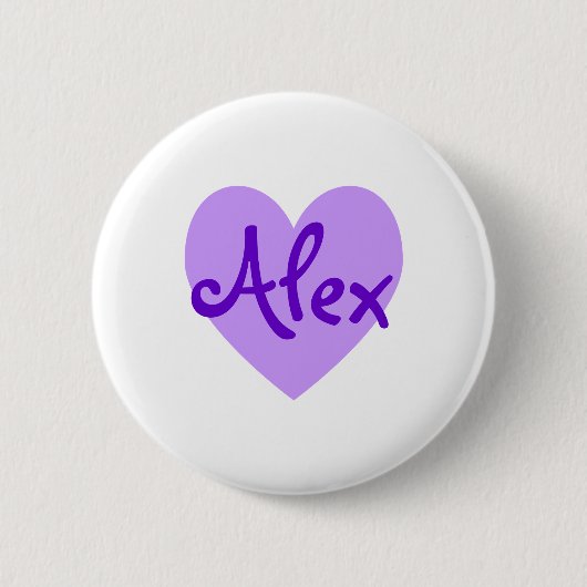 Alex in Paars Ronde Button 5,7 Cm (Voorkant)