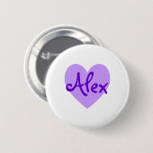Alex in Paars Ronde Button 5,7 Cm (Voorkant /achterkant)