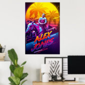 ALEX JONES GLIDING VIA DE 80S POSTER (Thuiskantoor)