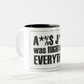 Alex Jones had gelijk Tweekleurige Koffiemok (Voorkant links)