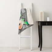 ALEX Jouw naam Graffiti Brick Wall Verf Splatter Sherpa Deken (In situ)