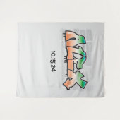ALEX Jouw naam Graffiti Brick Wall Verf Splatter Wandkleed (Voorkant (horizontaal))