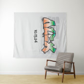 ALEX Jouw naam Graffiti Brick Wall Verf Splatter Wandkleed (In Situ (horizontaal))