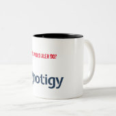 Alex maatbeker tweekleurige koffiemok (Voorkant rechts)