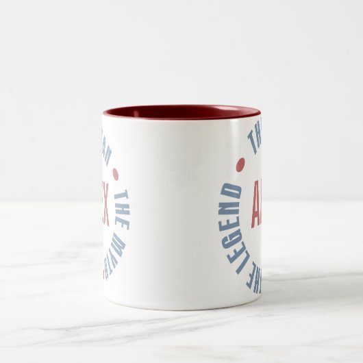 Alex Man Myth Legend  Tweekleurige Koffiemok (Center)