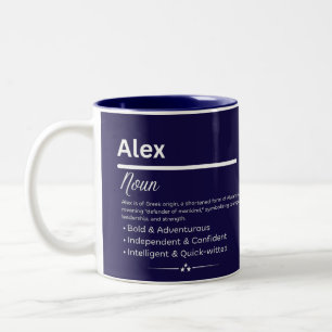 Alex, Meisje Gepersonaliseerde Naam Definitie Mok