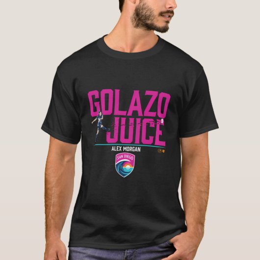 Alex Morgan Golazo Juice San Diego Wave FC - NWSL T-shirt (Voorkant)