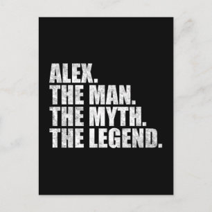 Alex naam, Alex De Man De Mythe De Legende Briefkaart