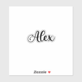 Alex Naam - Handgeschreven kalligrafie Sticker