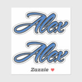 Alex Name blue Aufkleber Sticker Stickerset (Vel)
