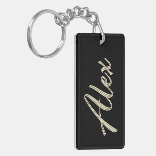 Alex Name whitegold Schlüsselanhänger Anhänger Sleutelhanger (Voorkant Links)