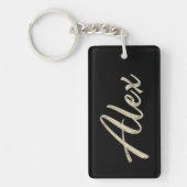 Alex Name whitegold Schlüsselanhänger Anhänger Sleutelhanger (Voorkant)