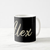 Alex Name whitegold Tasse Teetasse Kaffeetasse Koffiemok (Voorkant rechts)