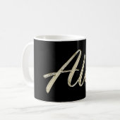 Alex Name whitegold Tasse Teetasse Kaffeetasse Koffiemok (Voorkant links)