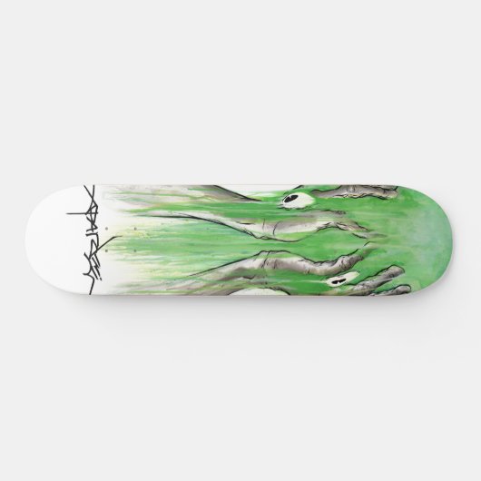 Alex Pardee "Toxic Lazyface" Skateboard (Horizontaal)