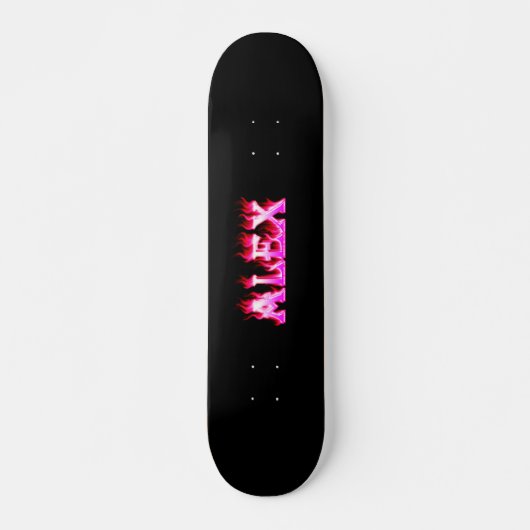 Alex pink fire Skatersollie skateboard (Voorkant)