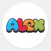 Alex Ronde Sticker (Voorkant)