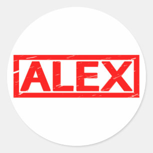 Alex Stamp Ronde Sticker