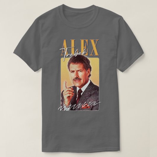 Alex Trebek Retro Esthetisch Fan Design T-shirt (Design voorkant)